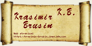 Krasimir Brusin vizit kartica